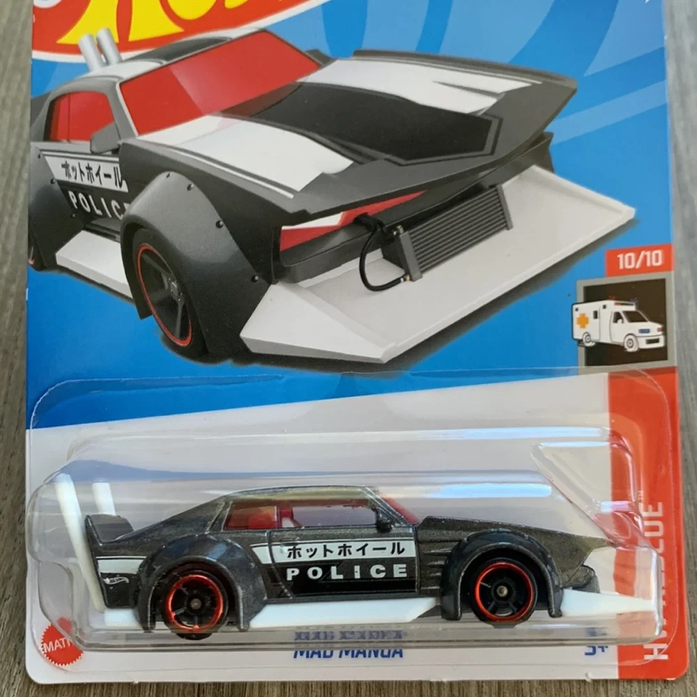 Hot Wheels Cop Car Police MAD MANGA Japanese Rescue Emergency Squad Hotwheels 🆕